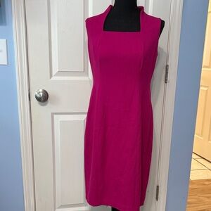 Talbots Vibrant Pink Midi Dress